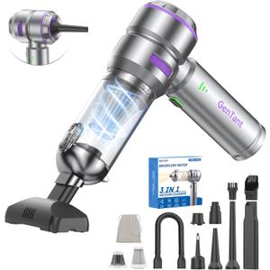 Mini Vacuum Cleaner Cordless, Car Vacuum Cleaner High Power Rechargeable Strong Suction Flexible Hose, Air Duster Blower Brushless Motor, Airify Pro Car Vacuum for Home Office Pet Hair (Silver/Purple) Mini Vacuum Cleaner Cordless, Car Vacuum Cleaner High Power Rechargeable Strong Suction Flexible Hose, Air Duster Blower Brushless Motor, Airify Pro Car Vacuum for Home Office Pet Hair (Silver/Purple)