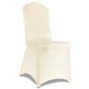 LGJIAOJIAO 100 Pieces Ivory Chair Covers - Versatile Stretch Polyester Spandex Dining Chair Slipcovers for Dining, Party, Wedding, Banquet, and More