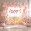 White And Pink Balloon Arch Kit, Party Decor, Coquette Birthday Decorations, 5/10/ 12/18 Inches Pink Bow Balloon for Bridal Baby Shower Girls Birthday Wedding Decorations Supplies (70 PCS)