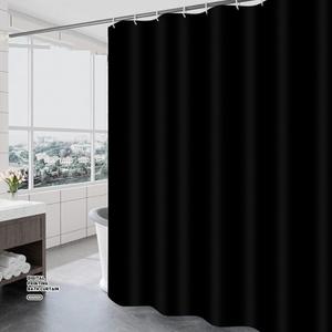 DEARARTBath Black Shower Curtain Liner Quick Dry, 78''W 72''H inch Cloth Shower Curtain with Grommet & Hooks, Water Resistant Waterproof Washable Easy Clean