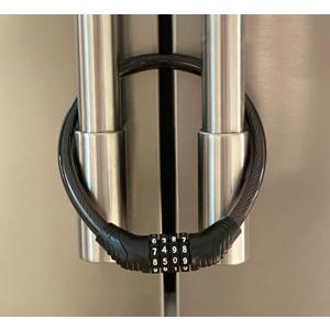 Urban August Refrigerator Lock for Kids & Adults, 4-Digit Code Fridge Lock for French-Door Refrigerators, & Versatile Cabinet (One) (Standard Black 1 Pack)