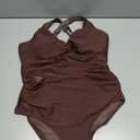 Herseas Women's Textured Bikini Sets Twist Front Top Swimsuits High Waisted Bathing Suits, M