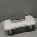 Manicure Arm Rest for Nails Tech: U-shaped Adjustable Nail Armrest - White PU Leather Hand Stand Rest for Manicurists