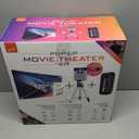 iLive Cinema Pop-Up Film Kit, 720p Projector with 120 Inch Screen, Bluetooth 5.0 Speaker, HDMI/USB/3.5mm, Black, Portable Theater, 21.5 x 17 x 19 cm