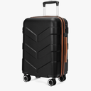 Hardside Carry On Luggage 22x14x9 Airline Approved with Spinner Wheels, 20-inch Carry-On Suitcase for Men & Women, Black