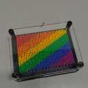 3D Pin Art Toy - Plastic Pin Board for Kids, 3D Pin Impression Sculpture Needle Toys, 3.75 X 5 inches (Rainbow)