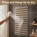 Non Slip Bathtub Mat and Shower Mat, Machine Washable Anti Slip Shower Mats for Inside Shower with Suction Cups & Drain Holes (26.7" x 14.5", Wood Color)