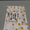 Newwiee 4 Pcs Round Dot Tablecloth 84 Inch Plastic Polka Dot Table Cover Disposable Confetti Tablecloths for Thanksgiving Christmas New Year Wedding Birthday Party Decor (White,Gold)