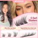Natural Lash Clusters Wispy 8-12MM Short Eyelash Clusters Wispy Lashes Clusters with Clear Band C-Curly Cluster Eyelash Extensions 120Pcs DIY Lash Extensions at Home by JIMIRE