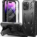 for iPhone 14 Pro Max Case: Military Grade Rugged Cell Phone Cover with Kickstand & Holster | Shockproof TPU Protection Bumper Matte Textured Design for iPhone 14 Pro Max Cases 6.7 inch