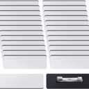 Name Tag Blank Name Badges 1 x 3 Inch DIY Blank ID Name Badge with Pin Backing for Office Workers Students, Personalized Badges Making (25 Pieces)