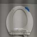 Gerber Round Front Toilet Seat with Cover, Soft Close, No Slam, Quick & Easy Install, Heavy-Duty Plastic, Durable & Fade-Resistant, White GC550129