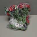 Red Roses Artificial Flowers Bulk, 52Pcs Fake Roses Flower Arrangement, DIY Silk Flowers Roses Bouquet, Realistic Faux Artificial Roses for Mother's Day Home Table Decor