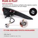 Huray Left Outer Tail Light for Toyota Highlander 2020-2023 Driver Side Taillight Lamp Assembly Replacement for TO2804156 815600E230