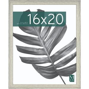 MCS Studio Gallery 16x20 Poster Frame Gray Woodgrain Engineered Wood, Vertical & Horizontal Wall Hanging Large Picture Frame for Photos, Posters & Art Prints (1-Pack)