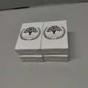 4 x Transparent Cigarette Case for King Size 85mm, Holds 20 Cigarettes,Stylish with Gold Powder Design (Yellow)