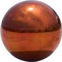 Stainless Steel Gazing Globe Mirror Ball, Decorative Gazing Balls for Garden, Reflective Smooth Garden Ball Sphere for Outdoor Yard Decoration (Orange, Dia: 12 inch)