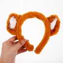 FRCOLOR 2Pcs Tiger Headbands Plush Animals Ears Face Wash Facial Hair Band Funny Ears Hair Hoop Cute Zoo Animals Party Costume for Birthday Party Cosplay Photo Prop