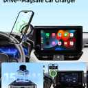 PZK Car Phone Holder for Toyota RAV4 2019-2025 Hybrid LE/XLE/Premium Accessories 7/8-Inch Screen Magnetic 15W Fast Wireless Charger Car Phone Mount 360° Rotation Not Affect Vent (Not Fit 9/10.5 inch)