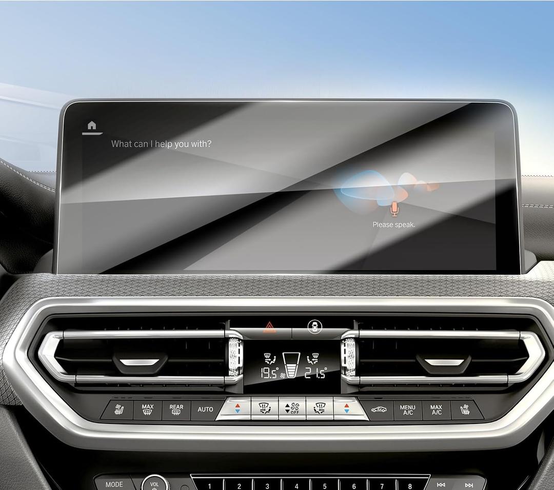 Screen Protector for 2022-2024 BMW X3/sDrive30i 12.3 Inch HD for 2022-2025 BMW X4/M40i/X4M Interior Navigation Touch Screen Protective Film Accessories Tempered Glass [No Glare & Fingerprint]