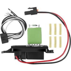 89019100 HVAC Blower Motor Resistor Kit with Harness Compatible with 2002-2009 Chevy Trailblazer & GMC Envoy XL, 2004-2007 Buick Rainier, 2003-2008 Isuzu Ascender Replaces 973-008, 973008