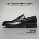 HEEZ Men's Penny Loafers, Casual Loafer Dress Shoes for Men Comfortable, Slip on Loafers for Business Formal Wedding Party Office, 11, Classic Black