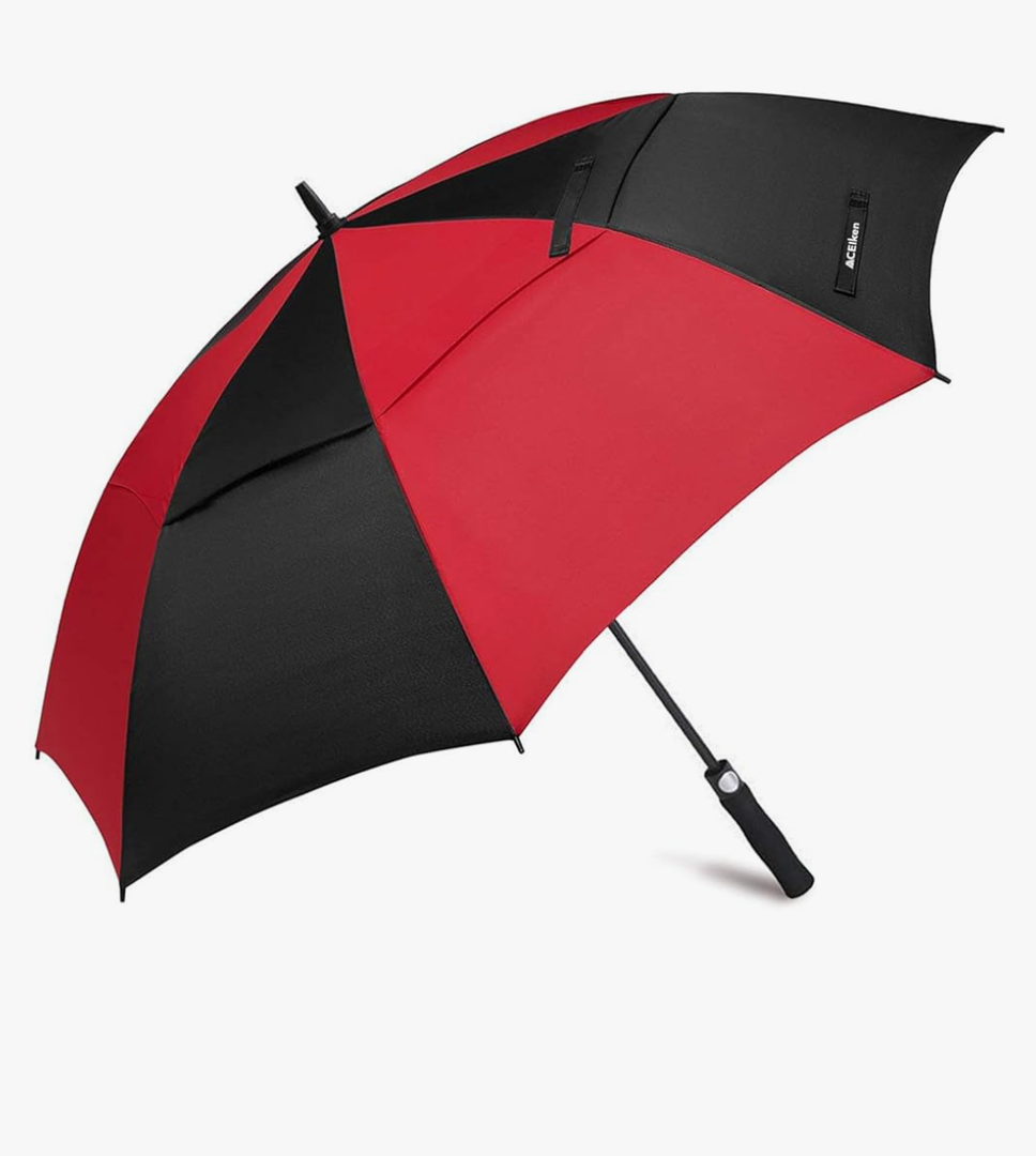 Golf Umbrella Large 58/62/68 Inch Automatic Open Golf Umbrella Extra Large Oversize Double Canopy Vented Umbrella Windproof Waterproof for Men and Women