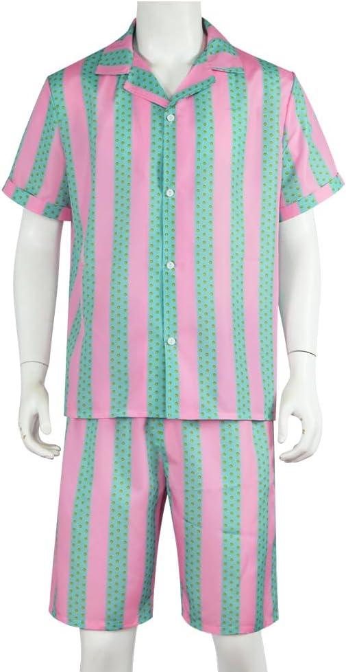 Stripe Sport Suit for Kids, Halloween, Boys Cosplay 2023 Dolls, Movies, 80s 90s Workout Costume Outfit, 2 PCS Fashion Stripe Sport Suit Short Sets Shirt and Shorts for Boys (Size 160)