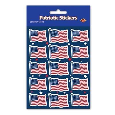US Flag Stickers Case Pack 4