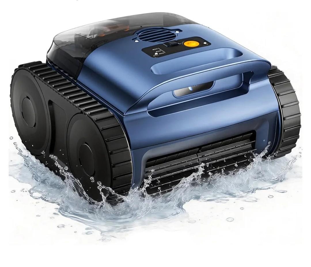 [2026 Release] Automatic Robotic Pool Vacuum for Inground & Above Ground Pools, Wall Climbing Pool Vacuum Cleaner, Cleans Floor, Walls, Waterline, Drain & Skimmer up to 2150 Sq. Ft., 190 Min