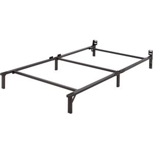 Amazon Basics Metal Twin Size Bed Frame(Box Spring Required), 6-Leg Base for Box Spring and Mattress Support, Tool-Free Easy Assembly, Black