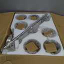 DLLT 6-Light Bathroom Light Fixtures: Nickel Modern Vanity Lights with E26 Bulbs - Clear Glass Shade Bathroom Wall Lamp for Mirror Kitchen Living Room Hallway Cabinet Porch