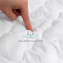 2 Pack Mini Crib Mattress Protector Waterproof Mini Crib Sheets Fitted 38'' x 24'' Skin Friendly & Breathable Sheet Machine Wash (Quilted Improved Thickness)