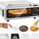 Homtone High-Temperature Pizza Oven - 800F, 19QT Flip Up & Away Compact Design with 18 Preset Functions, 1800W Countertop Convection Toast Oven, 8 Accessories Included, Make 12 Pizza in Minutes (Extra Large)