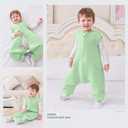 HOMEAL 1.0 TOG Sleep Sack, Sleeveless Toddler Sleep Sack with Feet, Breathable Baby Wearable Blanket, 3T-5T, Sage