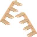 Cat Climbing Stair Shelf, Wall Mounted Ladder 2PCS 4 Steps Reversible Left & Right Direction, for Cats up to 15 Pounds, Cat Stairway with Jute Scratching Ladder Shelves for Kitten Perch Sleeping