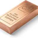 Solid Copper Bar 1 KG(2.2lb) | 99.9% Pure Copper (Cu 999) | Decorative Collectible Ingot for Display, Crafts & Educational Use