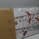 Red Birds Rustic Wall Art Giclee Canvas Prints Vintage Country Forest Tree Bird Paintings Wall Decor 24x36 Picture Framed Wall Artwork for Living Room Bedroom Bathroom Office Home