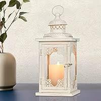 NEEDOMO Large Candle Lantern Decorative, 14'' Vintage Outdoor Lanterns with Clear Glass, Metal Candle Holder Lantern Rustic Farmhouse Shelf Decor for Indoor Outdoor Events Wedding and Party