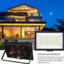 500W LED Flood Lights Outdoor 2 Pack, IP66 Waterproof, 6000K Daylight White Security Lights Outside Bulb, Exterior Wall Lights for Yard Stadium Garden