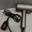 slopehill Professional Ionic Hair Dryer, Powerful 1800W Fast Drying Low Noise Blow Dryer with 2 Concentrator Nozzle 1 Diffuser Attachments for Home Salon Travel (Grey)