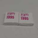 SharkBliss Funny 30th Birthday Cocktail Napkins, 100 Pack Pink We're Gonna Party Like It's 1995 Disposable Paper Beverage Cocktail Napkins for Women Her 30th Birthday Party, 2-Ply, 5x5" (1995 Pink)