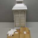 NEEDOMO Lanterns Decorative Outdoor & Indoor, Set of 3 Outdoor Lanterns for Porch, Vintage Candle Lantern Decor for Living Room, Fireplace, Kitchen Dining Table, Patio, Garden, Wedding, White (White-24"/18"/12"h)