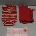 KYEESE 2Pack Waffle Dog Shirts, Stretchy T-Shirts Lightweight Tank Top Sleeveless Striped Vest Breathable Cat Tee, Medium, Red+Striped