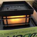 Dynaming 6 Pack Solar Post Cap Lights Outdoor with Flickering Flame Light, Fence Post Solar Lights Fit for 4x4 5x5 6x6 Vinyl/Wooden Posts, High Brightness SMD LED Lighting Decor for Garden Deck Patio