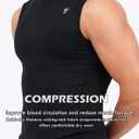 TELALEO 5 Pack Men's Athletic Compression Shirts Sleeveless Workout Tank Top Sports Base Layer Running Basketball