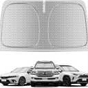 helloleiboo Graphene Car Windshield Sun Shade Car Sun Shade for Windshield with Heat Absorption Coating Foldable Design with UV Protection to Keep Your Car Interior Cooler Silver (Medium-59  30 in)