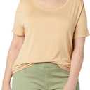 Amazon Essentials Women's Short-Sleeve Scoopneck Tunic, Pack of 2 (XS)