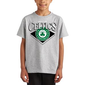 Junk Food NBA Court Classic - Kids Short Sleeve Fan T-Shirt for Boys and Girls (Large, Grey)