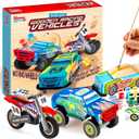 JOYIN Kids Craft Kit Build & Paint Your Own Wooden Race Car Art & Craft Kit DIY Toy Make Your Own Car Truck Toy Construct and Paint Kit, Presents for Kids